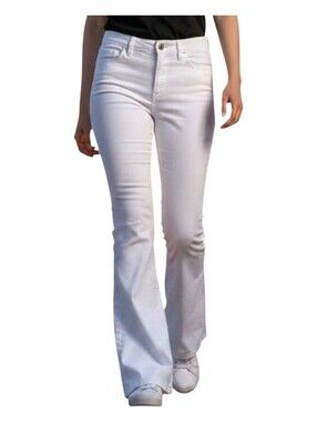 RARE Victoria’s Secret PINK vintage  corduroy off white flare bottom pants size8